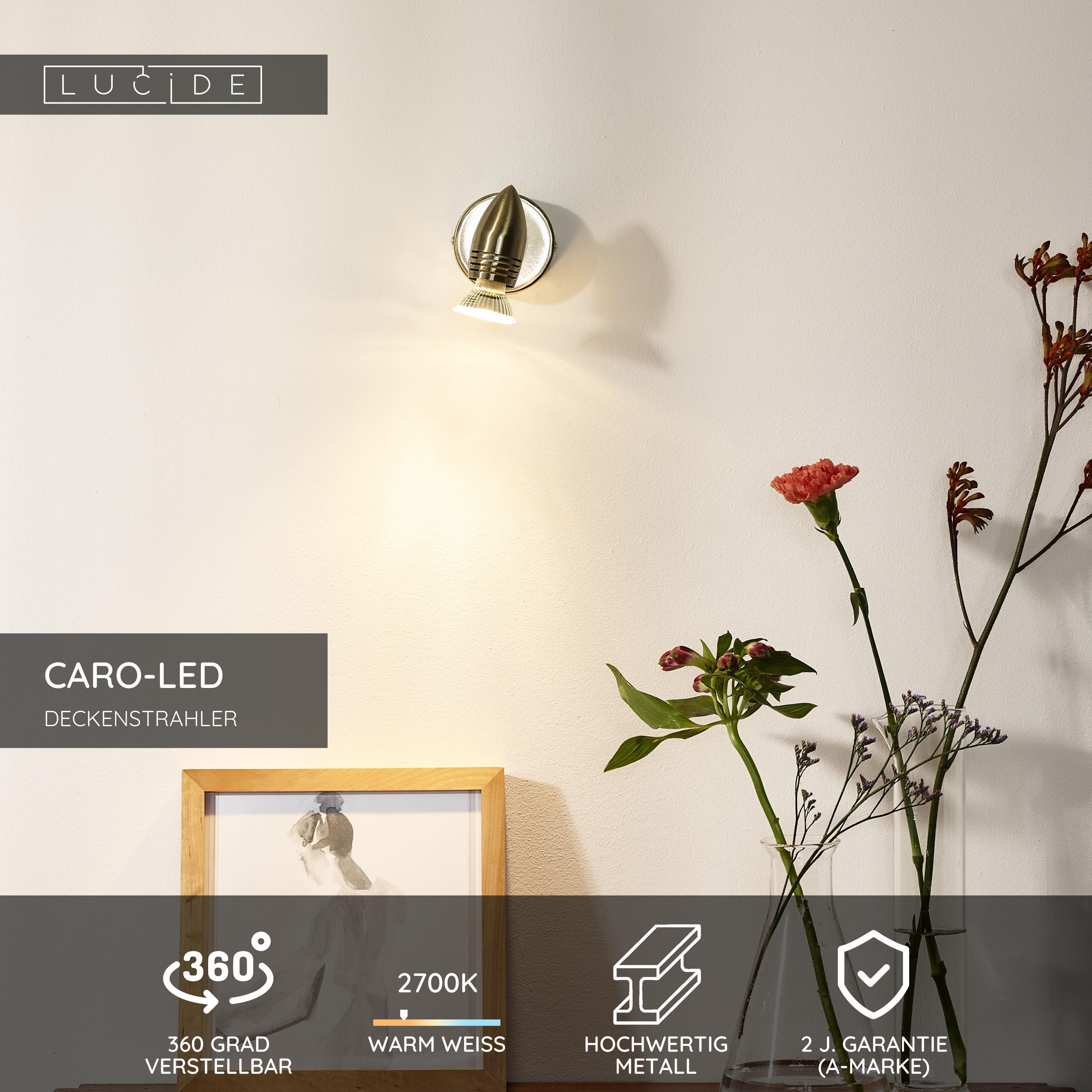 Lucide CARO-LED Deckenstrahler – 2x5W GU10, 2700K Warmweiß, Chrom Matt, Dreh- & Kippbar