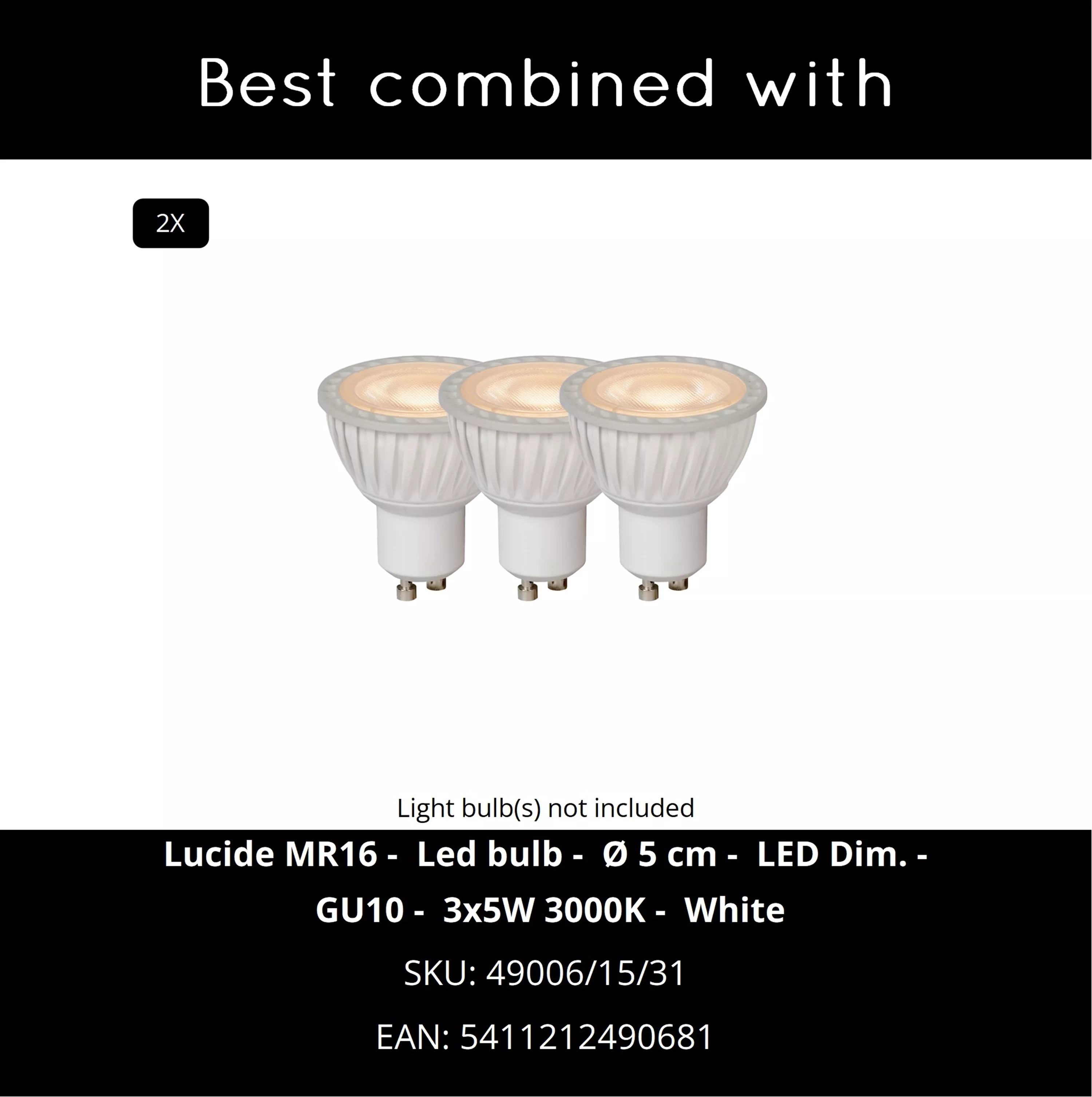 LUCIDE TUBE Spot 2xGU10 Round, White, bodové svítidlo LUCIDE TUBE Spot 2xGU10 Round, White, bodové svítidlo