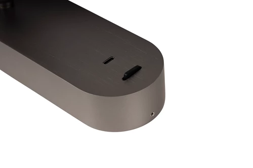 Lucide MONTANA - Wandlamp - LED - CCT - 1x6,3W 2700K/4000K - Met USB oplaadpunt - Grijs ijzer | Premium - detail 1