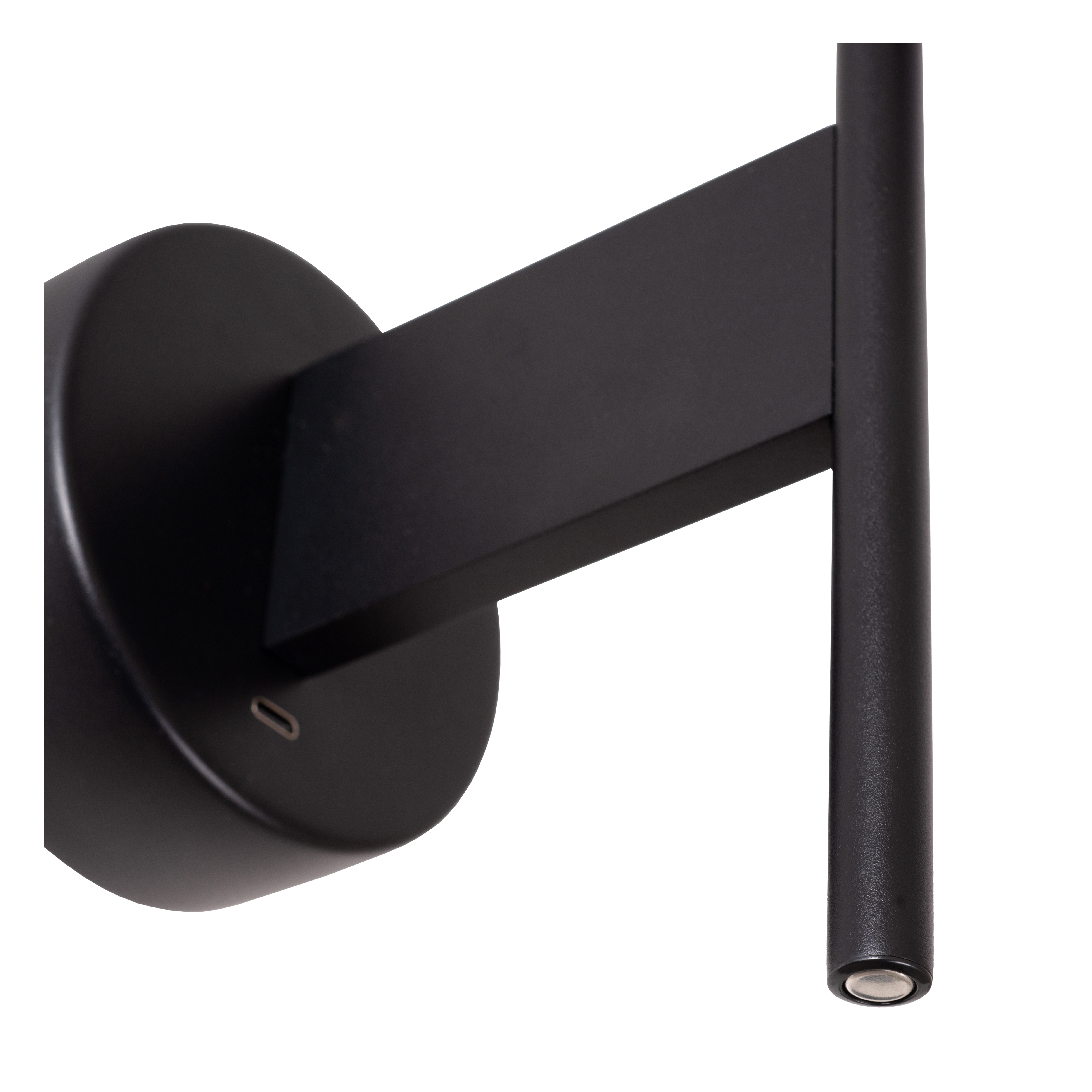 Lucide MAGIC - Wall light - 1xE27 - With USB charging point - Black