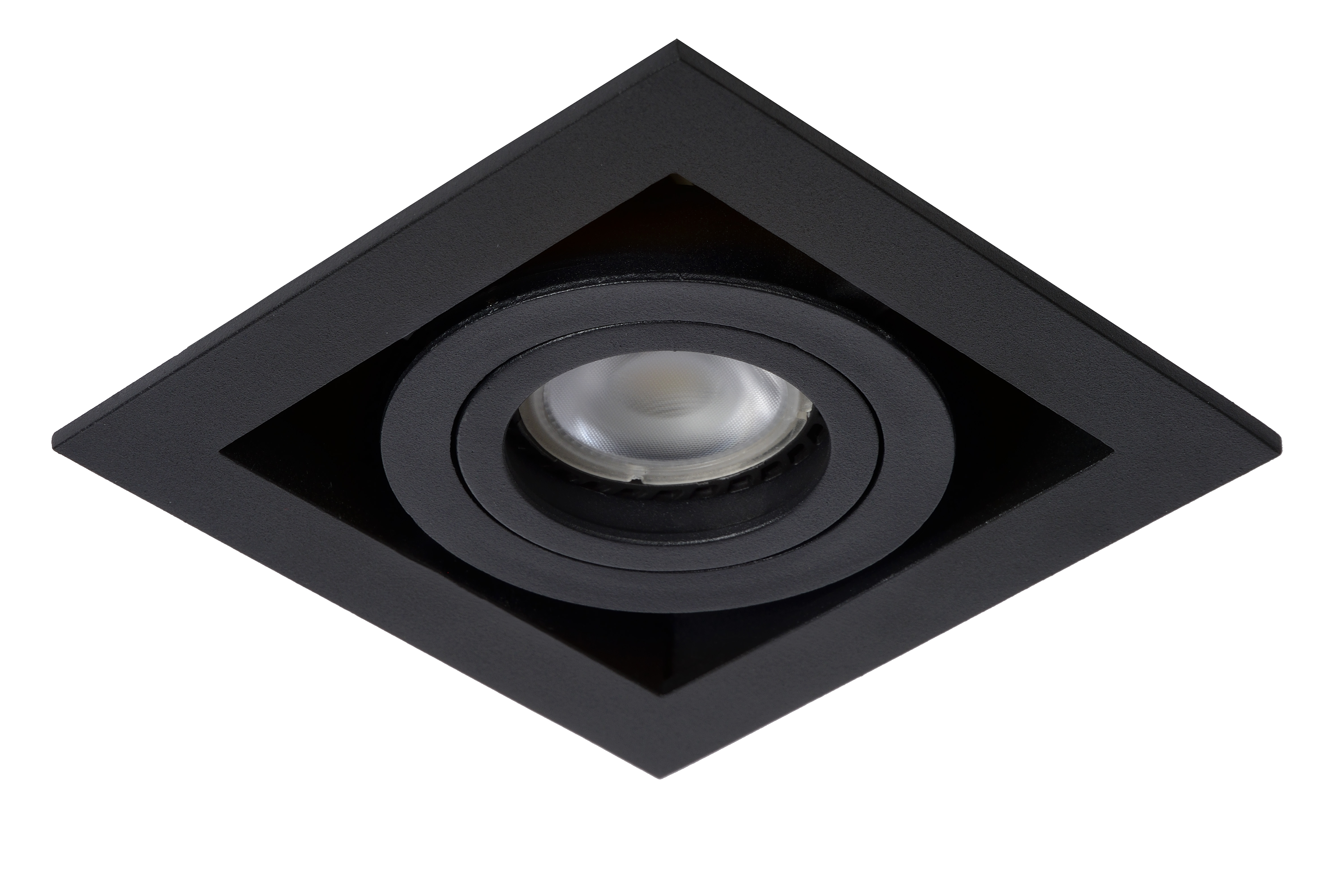 LUCIDE CHIMNEY Einbaustrahler – 1x GU10, Schwarz, Dreh- Und Kippbar, Dimmbar