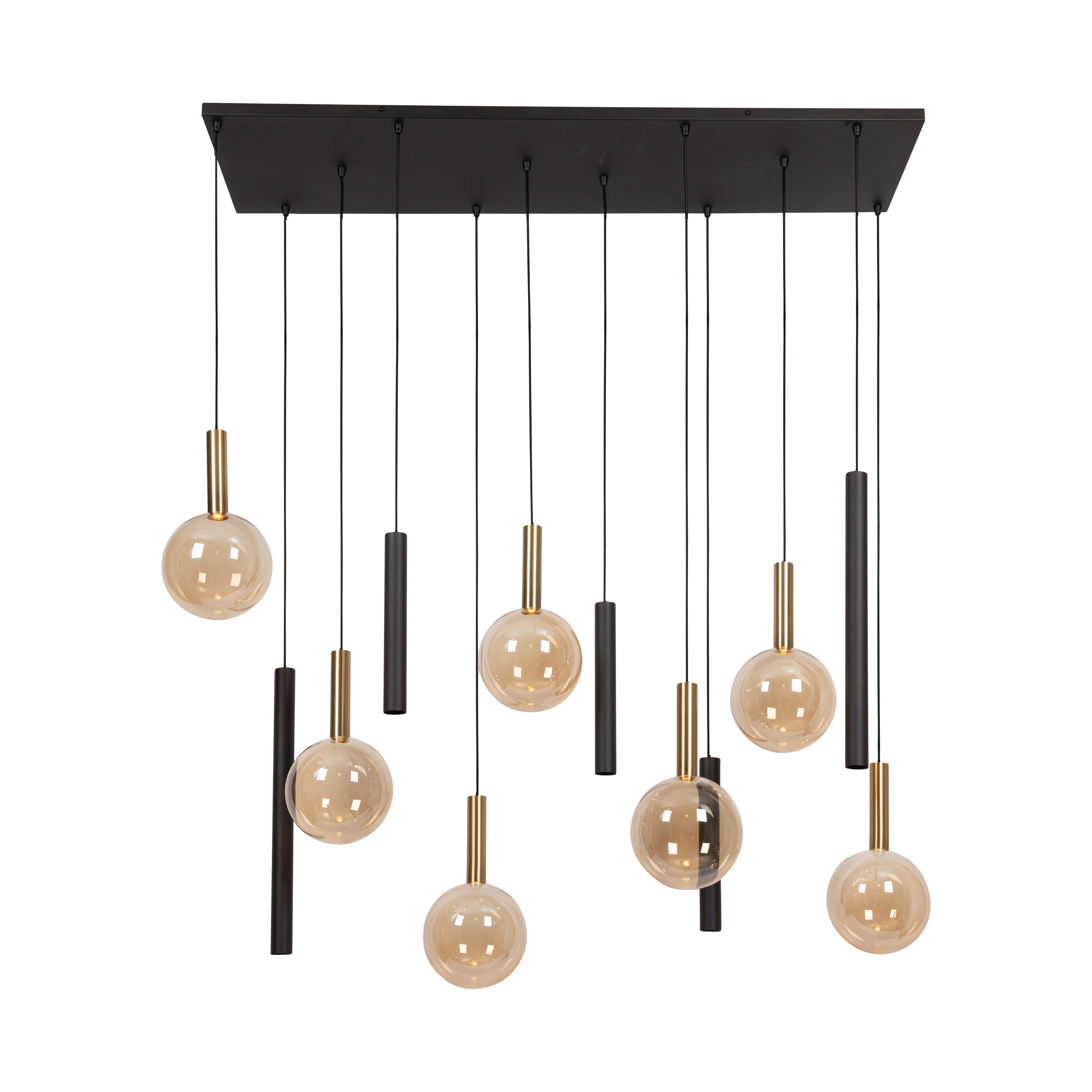 Lucide JOSIANE - Hanglamp - 7xG9 - Zwart - Vibes