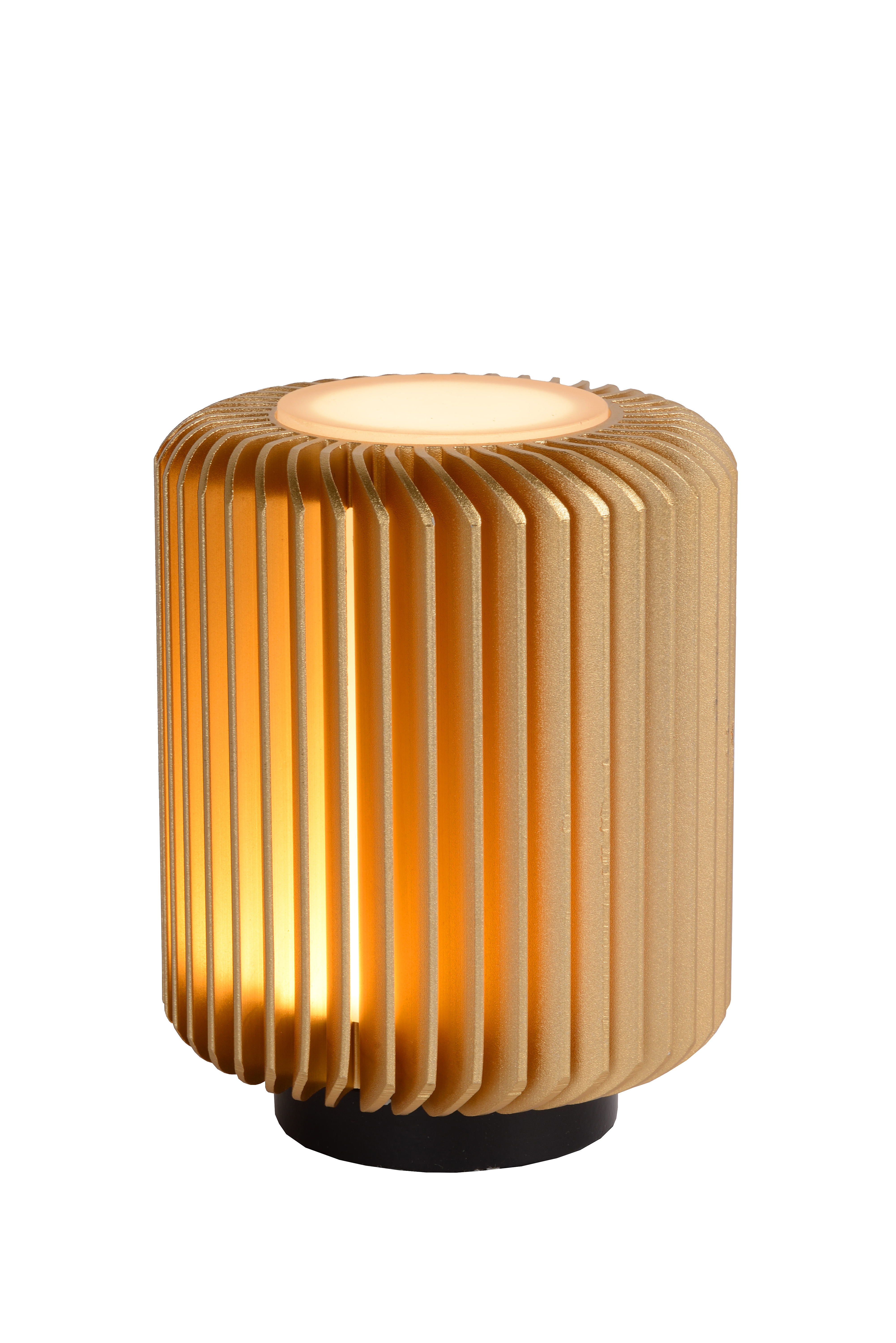 Lucide TURBIN - Tafellamp - Ø 10,6 cm - LED - 1x5W 3000K - Mat Goud / Messing