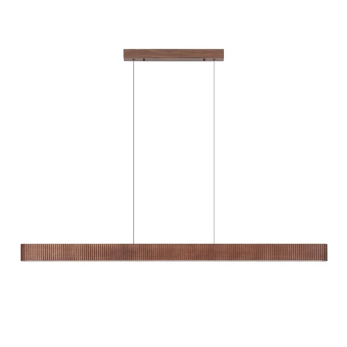 Lucide BANNISTER - Lámpara colgante - LED Regul. - CCT - 1x30W 2200K/3000K - Aspecto madera - Vibes - encendido