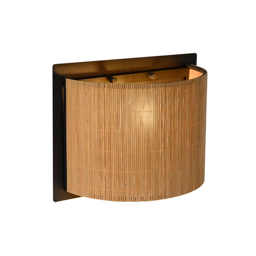 Lucide MAGIUS - Wandlamp - 1xE27 - Naturel - aangezet