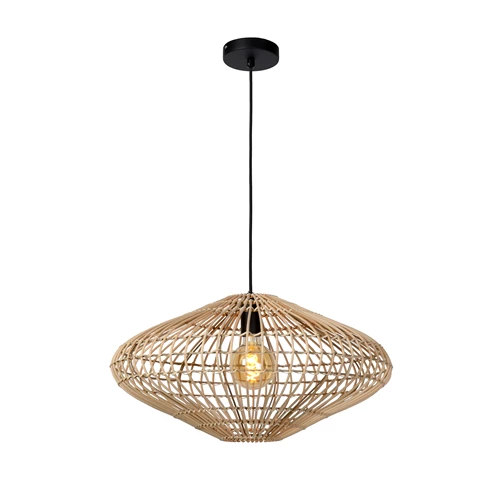 Lucide MAGALI - Hanglamp - Ø 56 cm - 1xE27 - Naturel - aangezet 2
