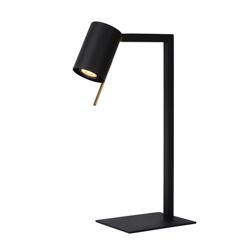 Lucide LESLEY - Desk lamp - 1xGU10 - Black - turned on