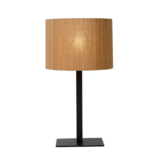 Lucide MAGIUS - Lampe de table - Ø 28 cm - 1xE27 - Naturel - allumé