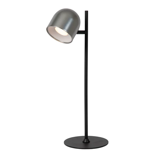 Lucide SKANSKA RECH - Lampe de bureau Rechargeable Intérieur/Extérieur - Batterie/Piles - LED Dim. - CCT - 1x3W 3000K/6000K - IP44 - Fer gris - allumé 5