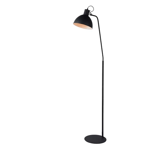 Lucide SHADI - Stehlampe Mit Leselampe - 1xE27 - Schwarz - eingeschaltet