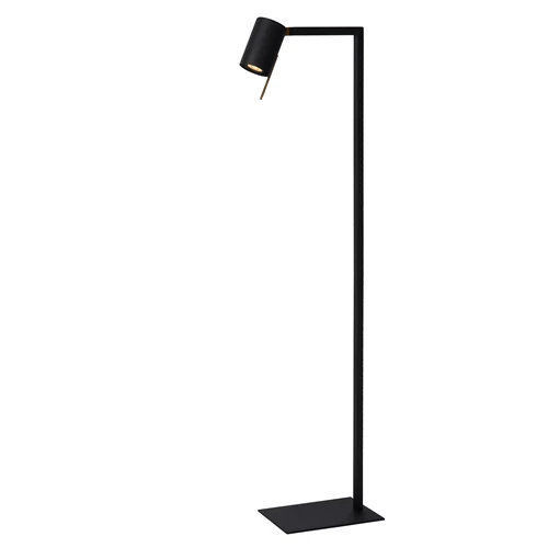 Lucide LESLEY - Lampadaire / lampe de lecture - 1xGU10 - Noir - allumé