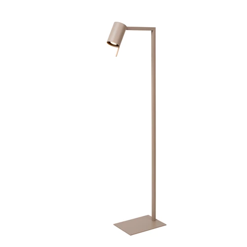 Lucide LESLEY - Floor reading lamp - 1xGU10 - Taupe - turned on 1