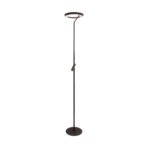 Lucide CELESTE - Lampadaire - Ø 28 cm - LED Dim. - 2700K - Noir | Essential - allumé