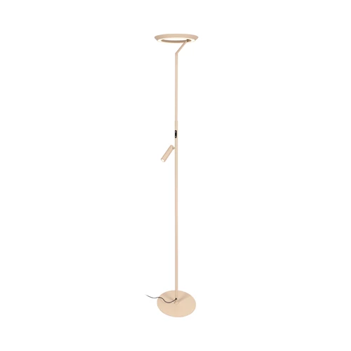 Lucide CELESTE - Lampadaire - Ø 28 cm - LED Dim. - 2700K - Taupe | Essential - allumé 1