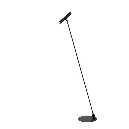 Lucide ALEC - Lámpara de suelo - LED 3 StepDim - G9 - 1x3W 2700K - Incluye anillos intercambiables - Negro - encendido