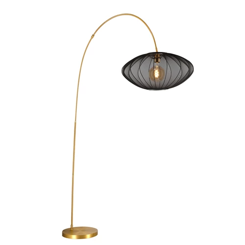Lucide CORINA - Bogenlampe - 1xE27 - Schwarz - eingeschaltet