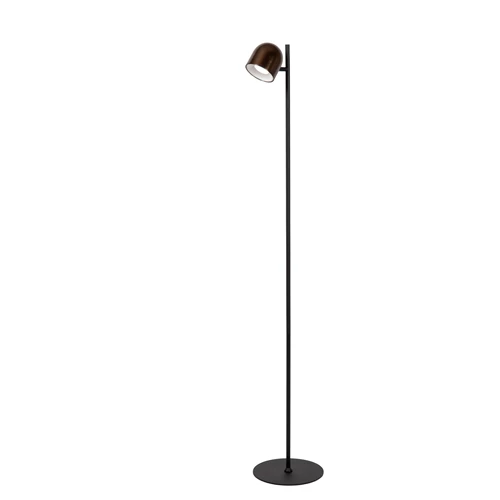Lucide SKANSKA RECH - Lámpara de suelo Recargable Dentro/Fuera - Batería/acumulador - Ø 23 cm - LED Regul. - CCT - 1x3W 3000K/6000K - IP44 - Café - encendido 6