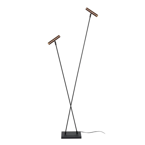 Lucide DUARTE - Floor lamp - 2xG9 - Coffee | Vibes - turned on 6