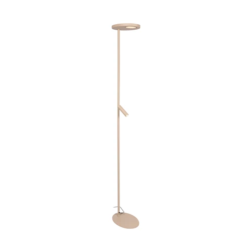 Lucide ORTOLAN - Lampadaire - LED Dim. - CCT - 2700K/4000K - Taupe | Essential - allumé 1