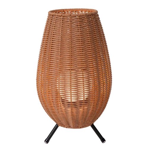 Lucide COLIN IP44 - Lampe de table Rechargeable Intérieur/Extérieur - Batterie/Piles - LED 3 StepDim - 1x3W 3000K - IP44 - Naturel - allumé 2