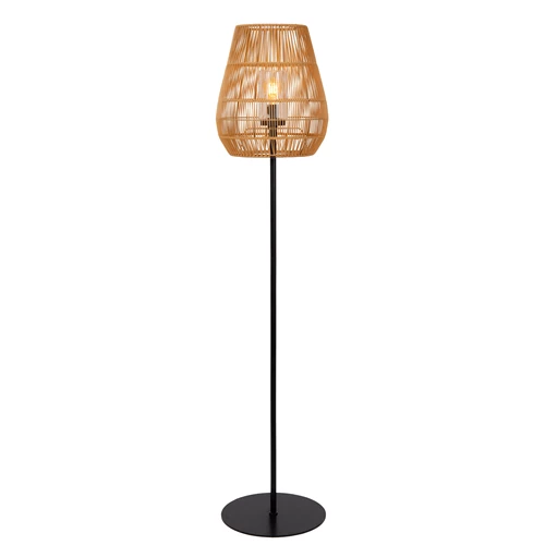Lucide NERIDA - Lampadaire Intérieur/Extérieur - Ø 35 cm - 1xE27 - IP44 - Naturel - allumé 2