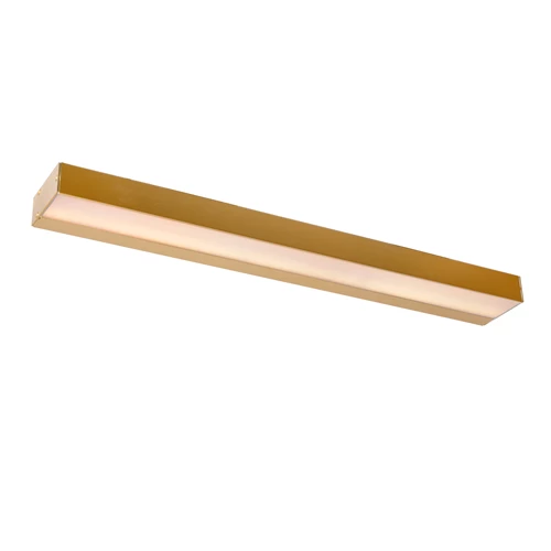Lucide ALEXA - Wall light Bathroom - LED - 1x8W 3000K - IP44 - Matt Gold / Brass - turned on 2
