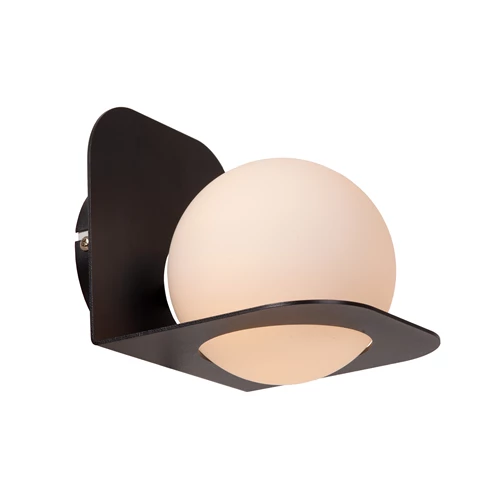 Lucide DAVY - Wandlamp Badkamer - 1xG9 - IP44 - Zwart - aangezet