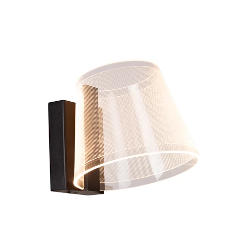 Lucide KORGIS - Wandlamp Badkamer - LED - 1x10W 3000K - IP44 - Transparant - aangezet