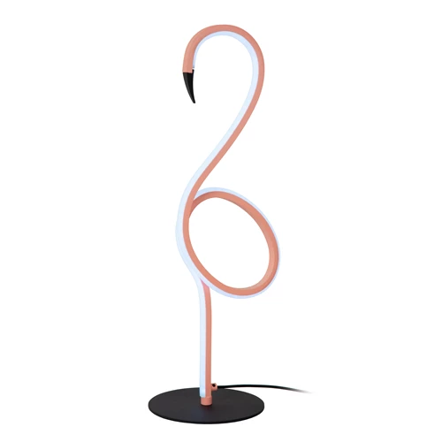 Lucide FLAMINGO - Tafellamp - LED Dimb. - RGB - Roze - aangezet 6