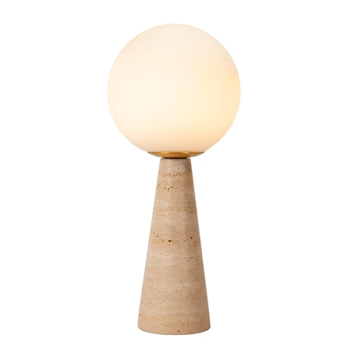 Lucide EVIN - Lampe de table - 1xE27 - Opalin - allumé 1