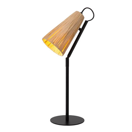 Lucide BENSEN - Lampe de table - 1xE14 - Naturel - allumé 3