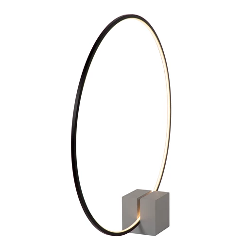 Lucide CIRKELIS - Table lamp - Ø 83 cm - LED Dim. - 1x24W 3000K - Black - turned on