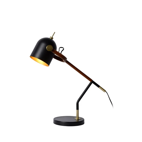 Lucide WAYLON - Schreibtischlampe - 1xE27 - Schwarz - eingeschaltet