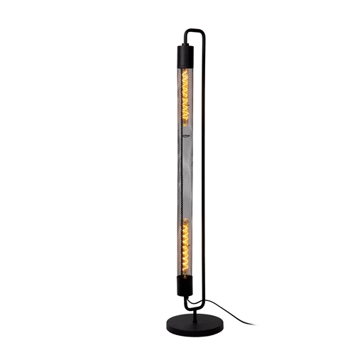 Lucide CALIXT - Stehlampe - 2xE27 - Schwarz - eingeschaltet