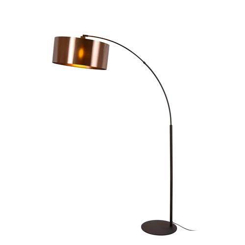 Lucide RANKOS - Lampadaire arceau - 1xE27 - Noir - allumé