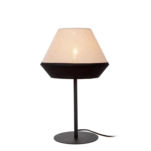 Lucide KALA - Tafellamp - Ø 25 cm - 1xE14 - Taupe - aangezet 3
