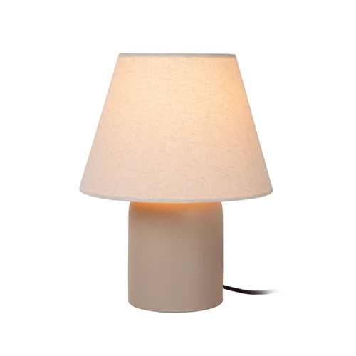 Lucide MACIA - Table lamp - 1xE14 - Cream - turned on 8