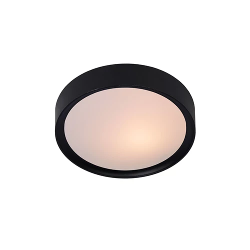 Lucide LEX - Deckenleuchte - Ø 25 cm - 1xE27 - Schwarz - eingeschaltet