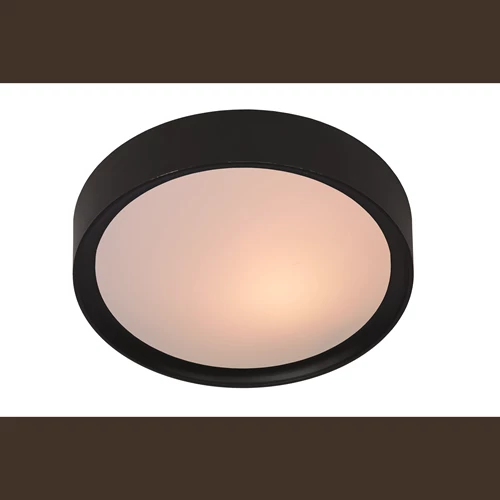 Lucide LEX - Plafonnière - Ø 33 cm - 2xE27 - Zwart - aangezet