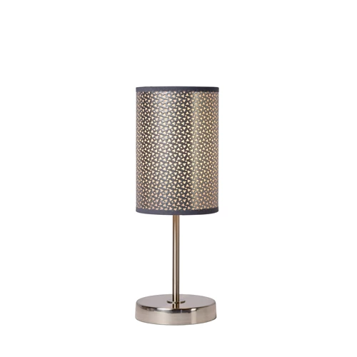 Lucide MODA - Lámpara de mesa - Ø 13 cm - 1xE27 - Gris - encendido 6