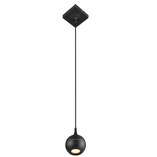 Lucide FAVORI - Pendant light Bathroom - 1xGU10 - IP44 - Black - turned on