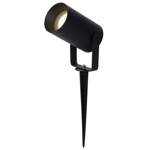Lucide TAYLOR - Tuinspot - Ø 10 cm - 1xGU10 - IP65 - Zwart - aangezet