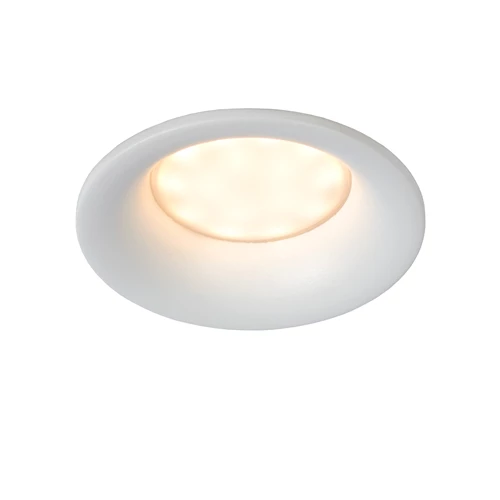 Lucide ZIVA - Foco empotrable en el suelo Baño - Ø 8,5 cm - 1xGU10 - IP44 - Blanco - encendido 1