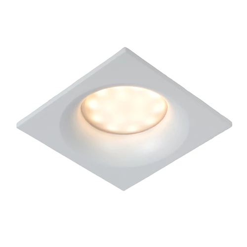 Lucide ZIVA - Recessed spotlight Bathroom - 1xGU10 - IP44 - White - turned on 1