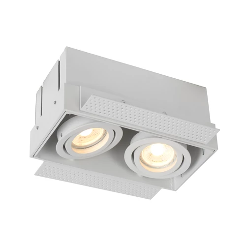 Lucide TRIMLESS - Einbaustrahler - 2xGU10 - Weiß - eingeschaltet 1