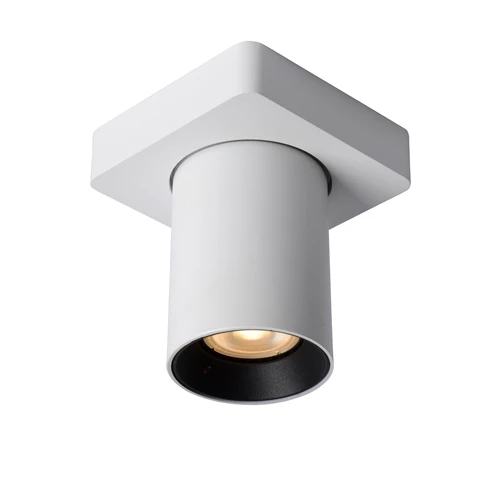 Lucide NIGEL - Ceiling spotlight - LED Dim to warm - GU10 - 1x5W 2200K/3000K - White - turned on 1