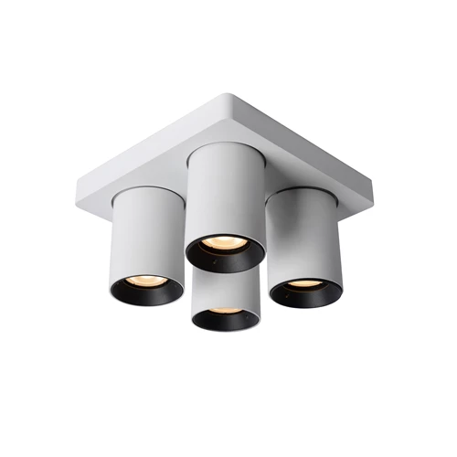 Lucide NIGEL - Foco de techo - LED Dim to warm - GU10 - 4x5W 2200K/3000K - Blanco - encendido 1