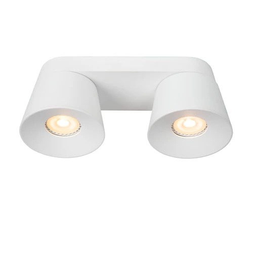 Lucide TRIGONO - Foco de techo - 2xGU10 - Blanco - encendido 1