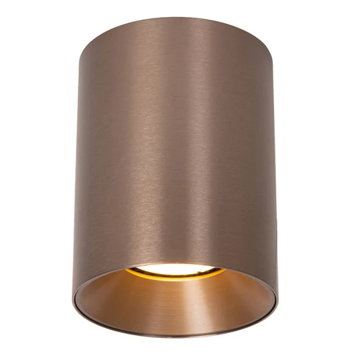 Lucide GERTI - Ceiling spotlight - Ø 8 cm - 1xGU10 - Coffee - Essential - turned on 7