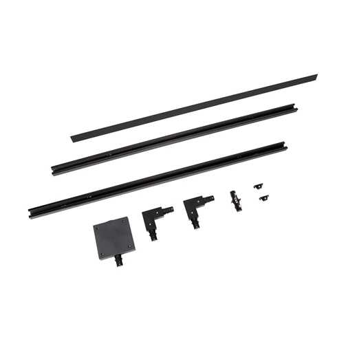 Lucide TRACK Starter set - 1-circuit Track lighting system - 2 meters - Black - turned on